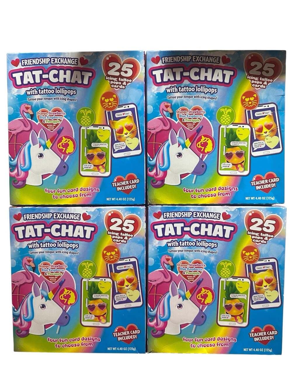 Flix Candy Tat-Chat Friendship Exchange with Tattoo Lollipops and Cards